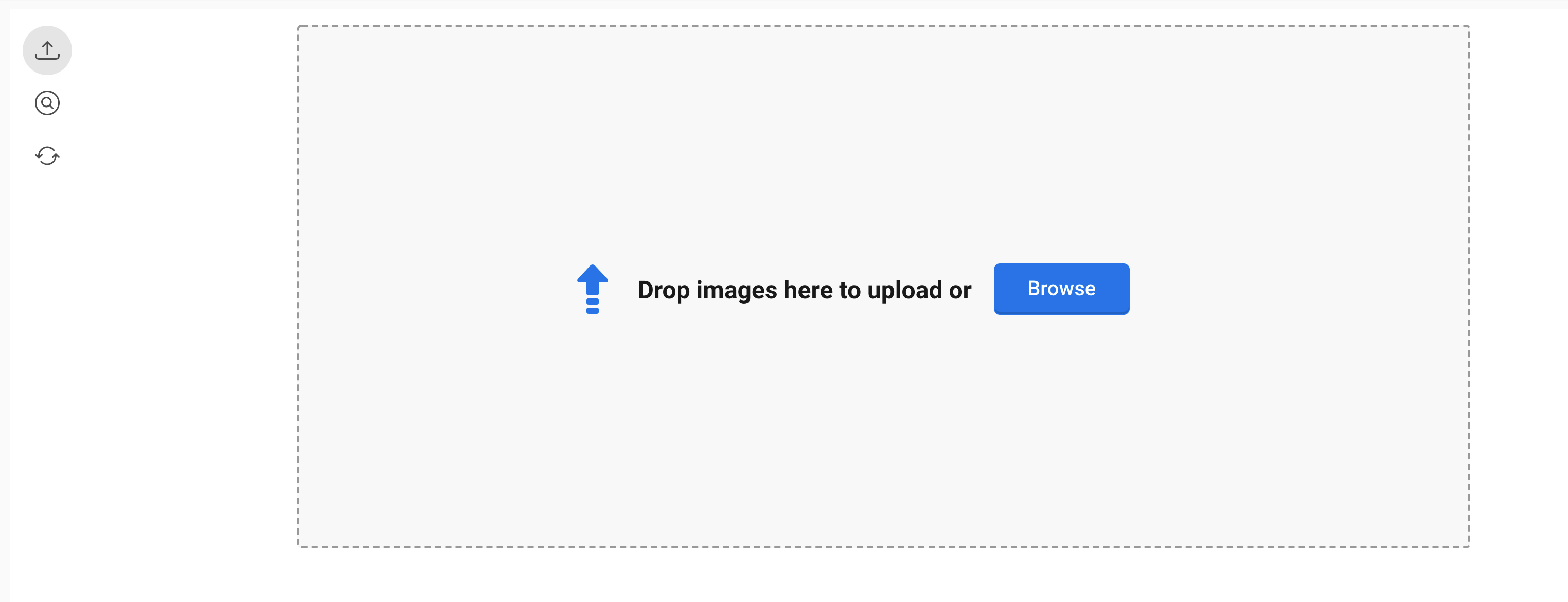 This is the first step when you are about to upload photos.